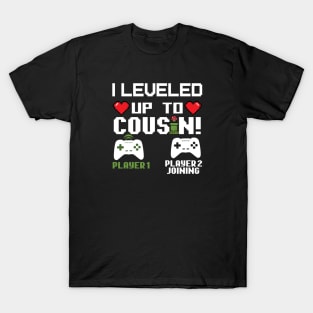 I Level Up To Cousin Gift Cousin Birthday Gift T-Shirt